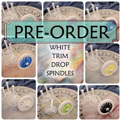 { PRE-ORDER } White Trim Drop Spindle